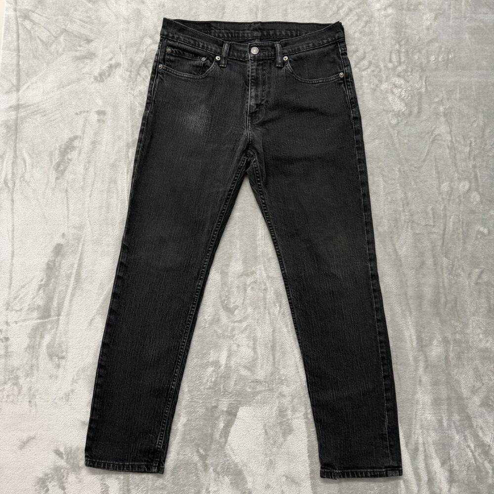 Levi's 511 Slim Fit Black Dark Wash Denim Jeans Men's Size 32x30 (Fits 31x28.5)
